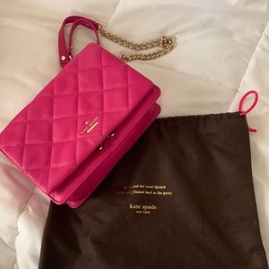 Kate Spade Berry Quitled Chain Purse